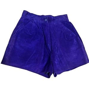 Vintage Purple Gianni Leather Shorts